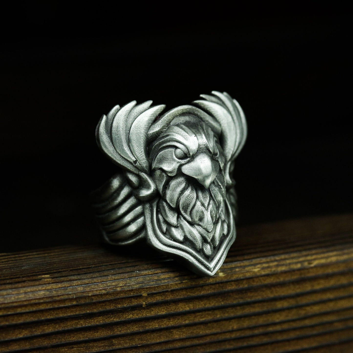 Phoenix Crest Ring ¨C 925 Sterling Silver Handmade