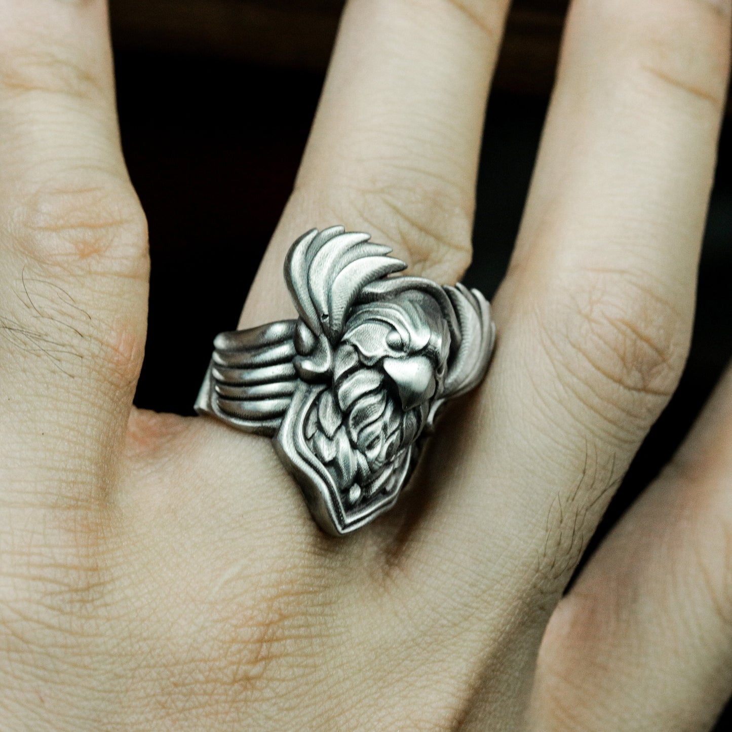 Phoenix Crest Ring ¨C 925 Sterling Silver Handmade
