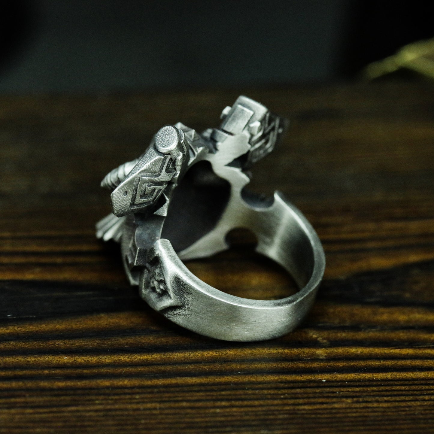 Paladin Helm Ring ¨C 925 Silver Handmade