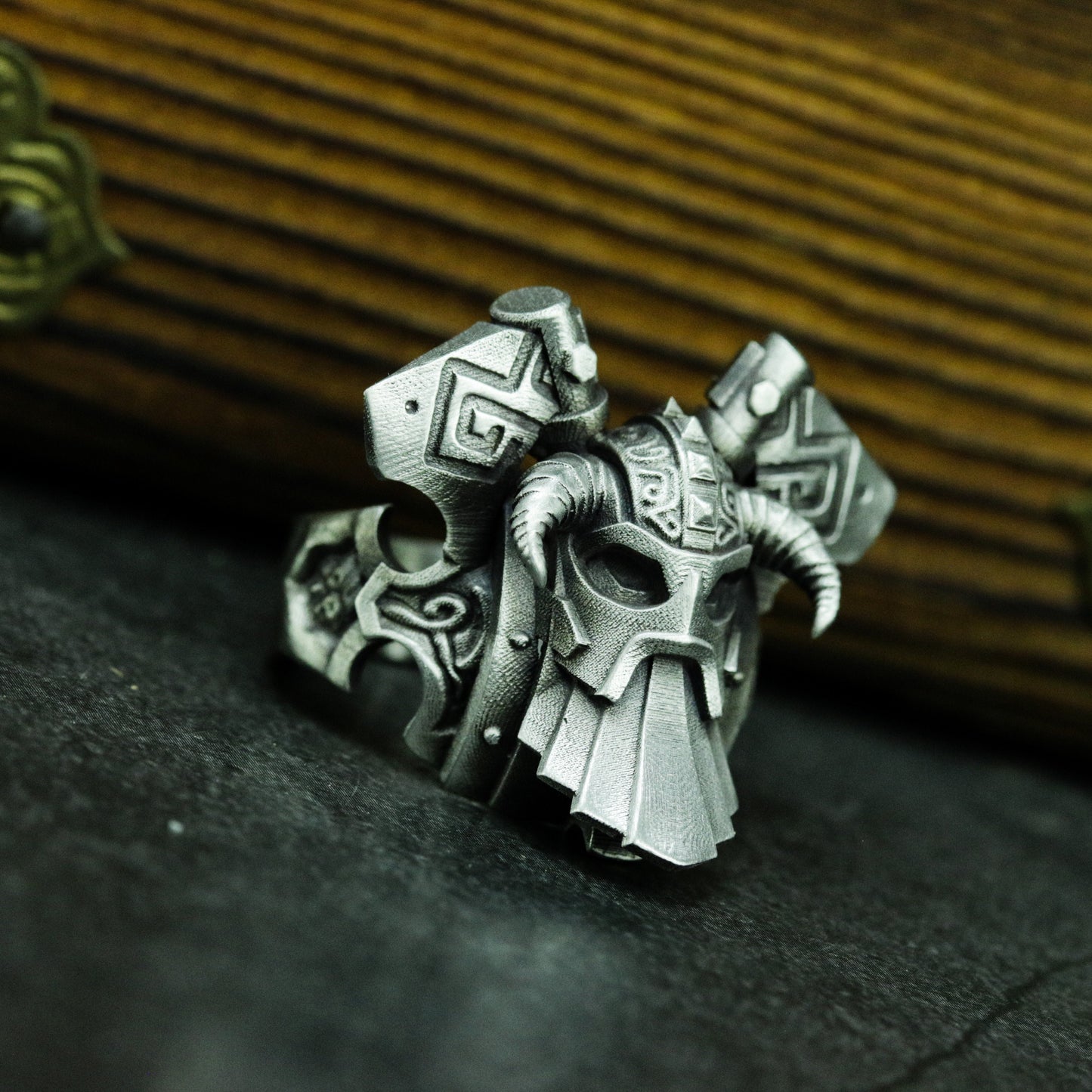 Paladin Helm Ring ¨C 925 Silver Handmade