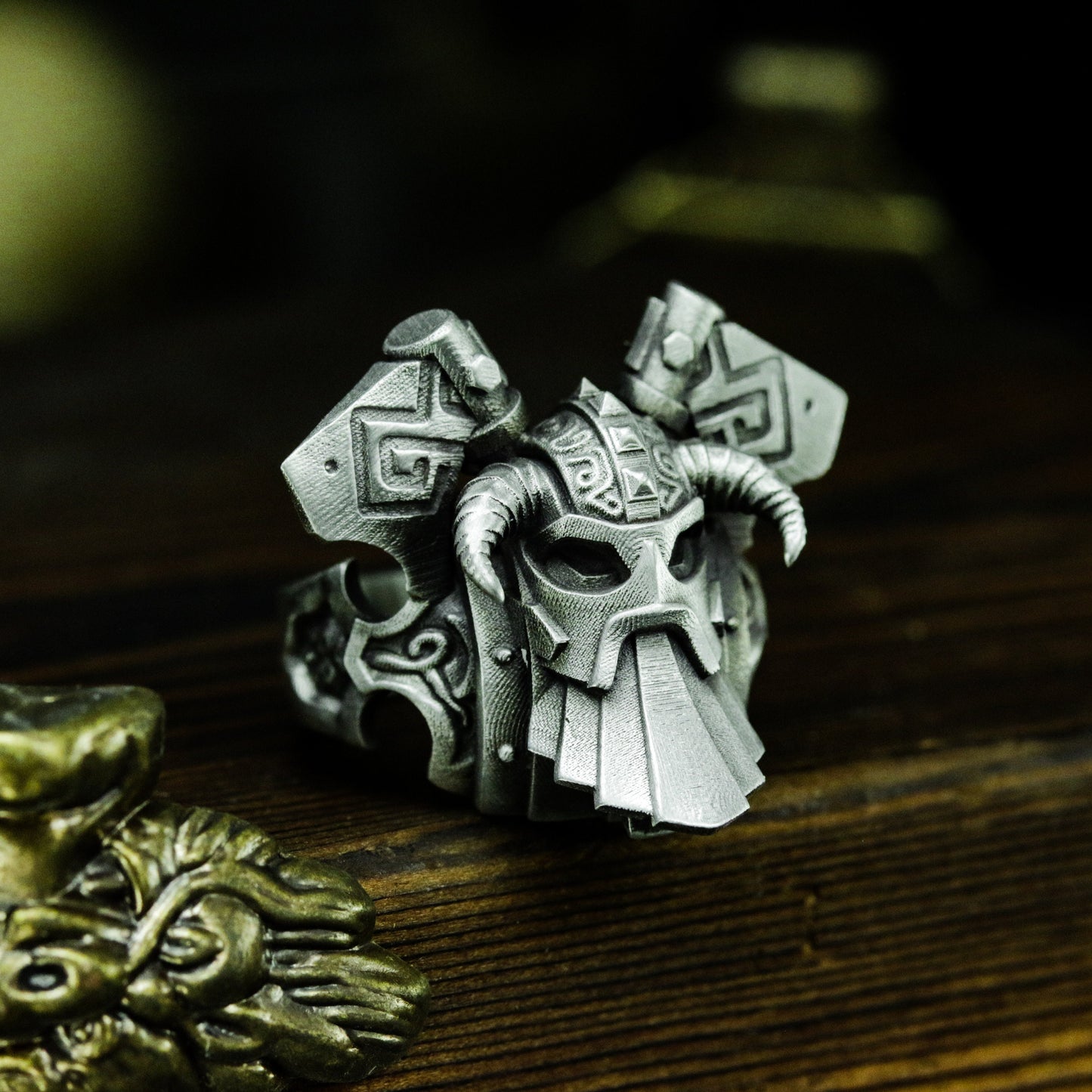 Paladin Helm Ring ¨C 925 Silver Handmade