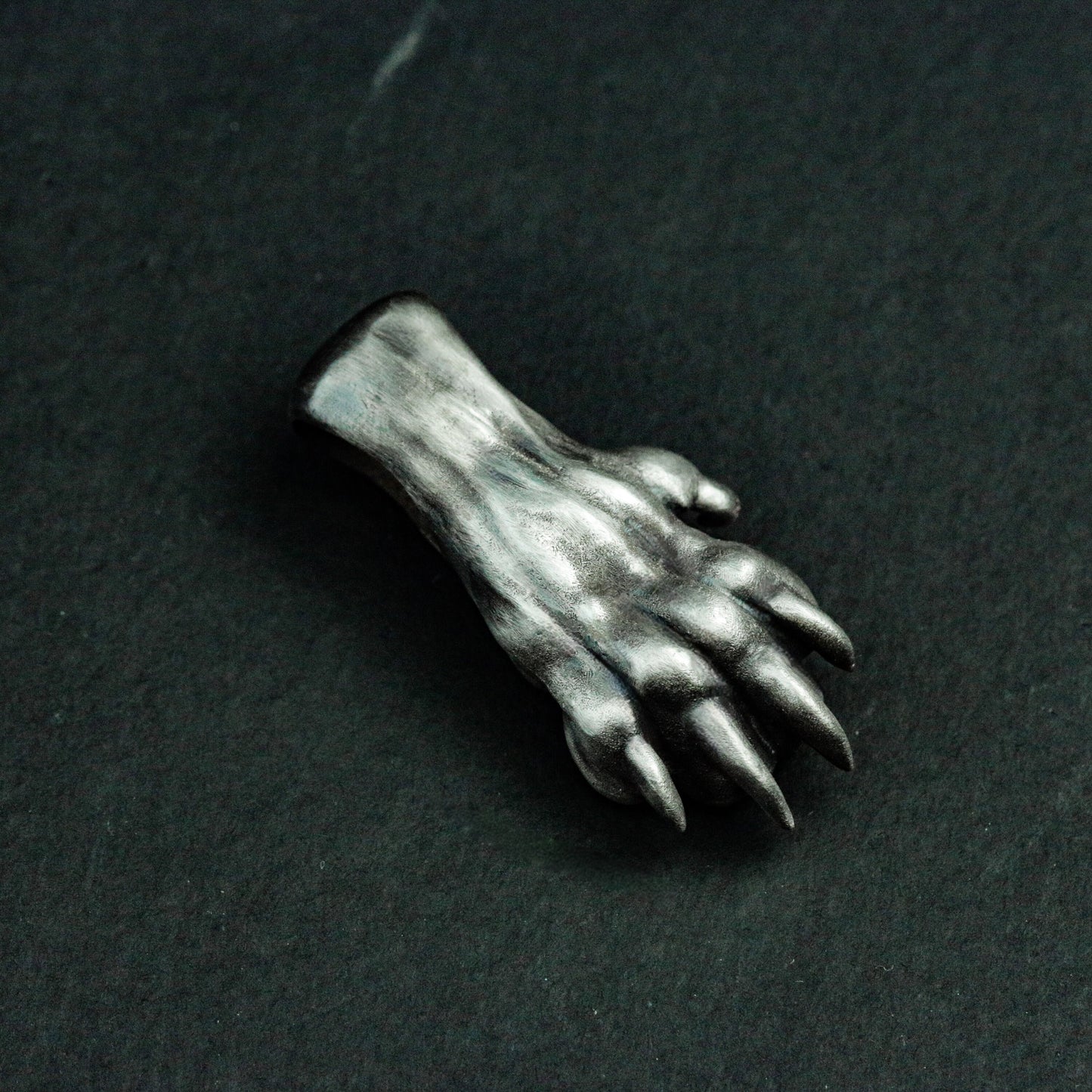 Realistic Wolf Paw Pendant - 925 Sterling Silver Handmade