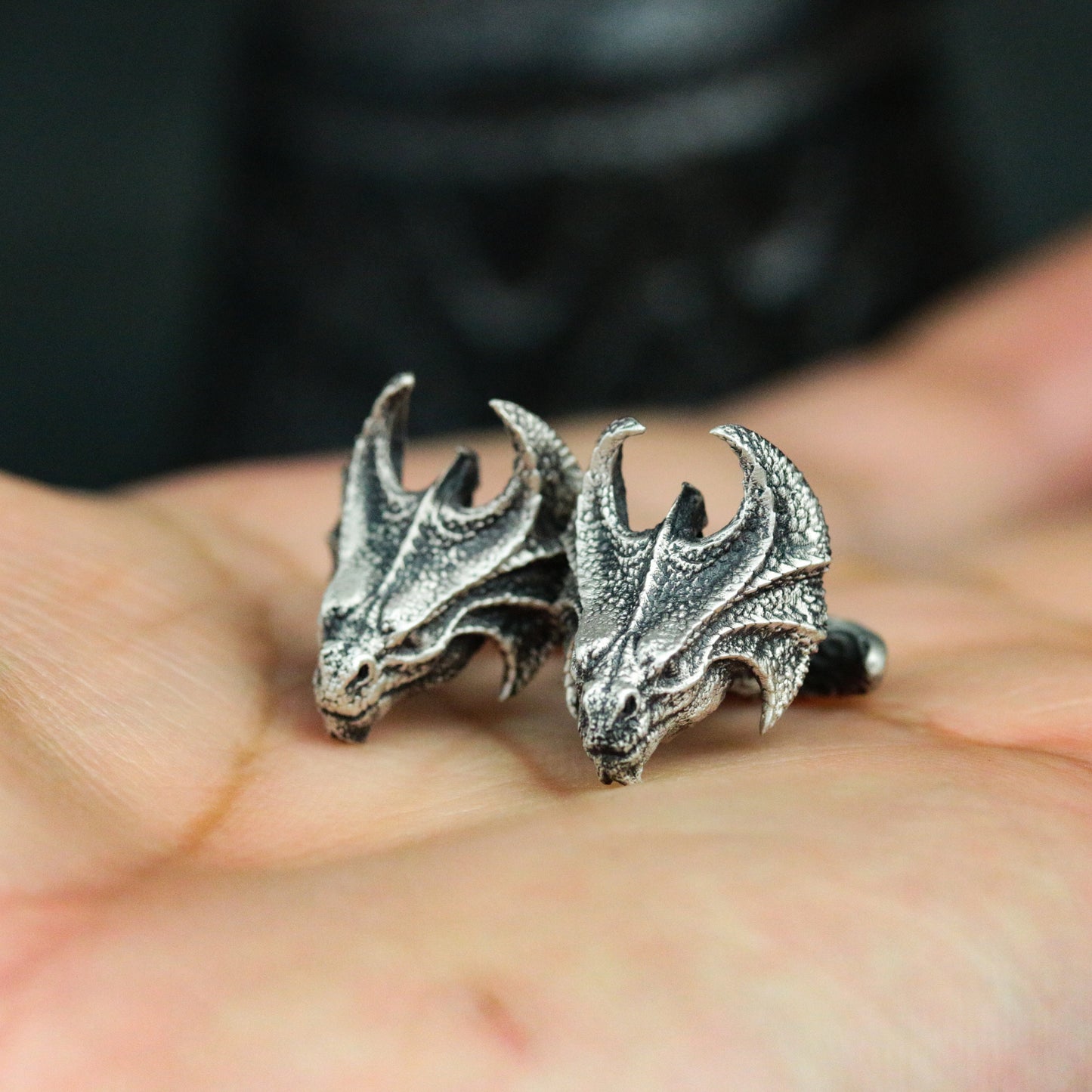 Triceratops Cufflinks - 925 Silver Handmade