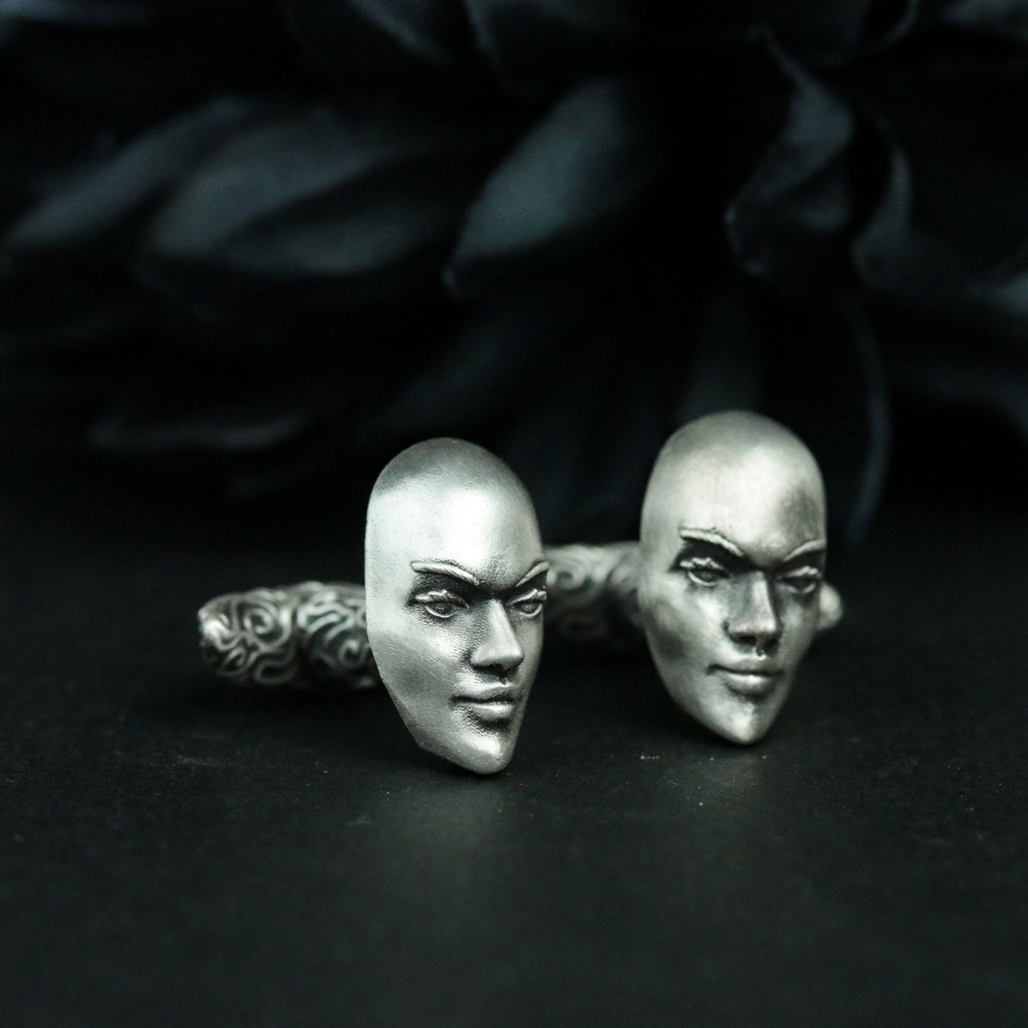 Dual Face Cufflinks ¨C 925 Silver Handmade