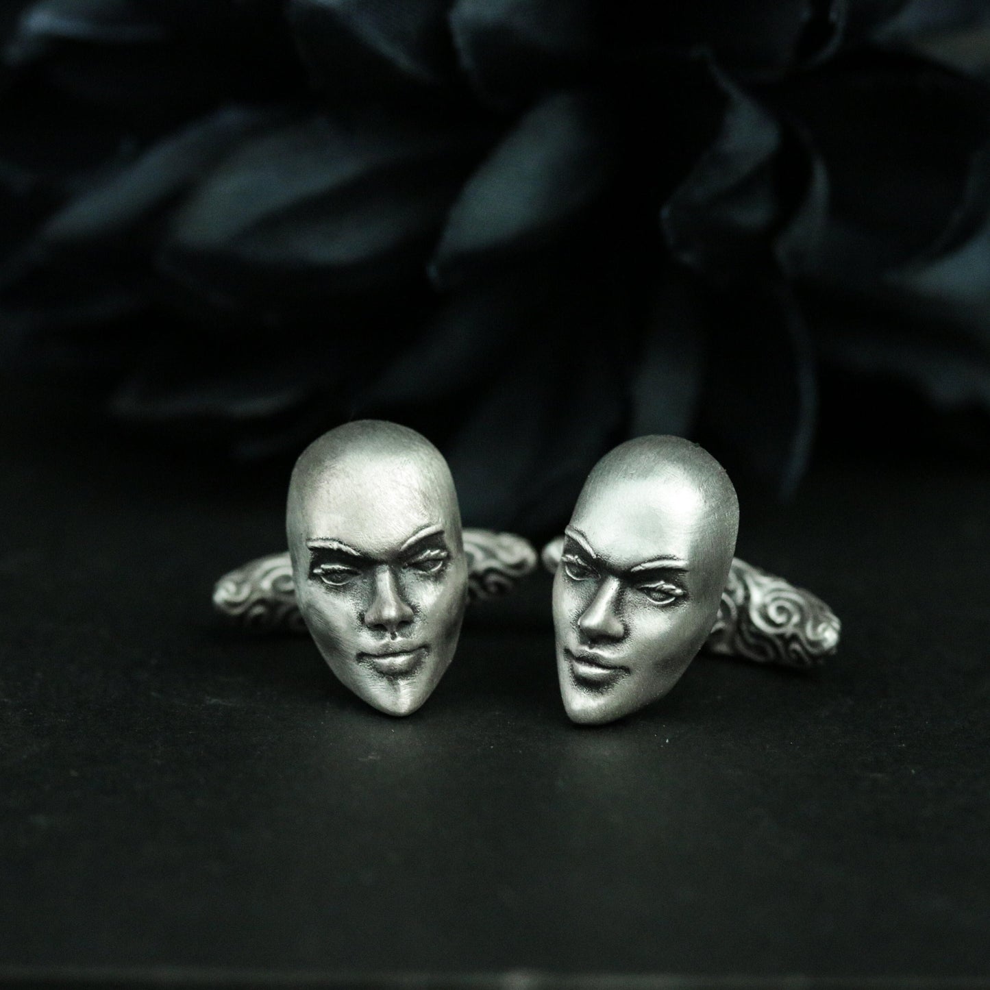 Dual Face Cufflinks ¨C 925 Silver Handmade