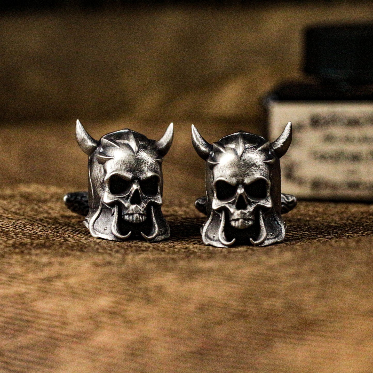 Toxic Skull Warrior Mask Cufflinks - 925 Silver Handmade