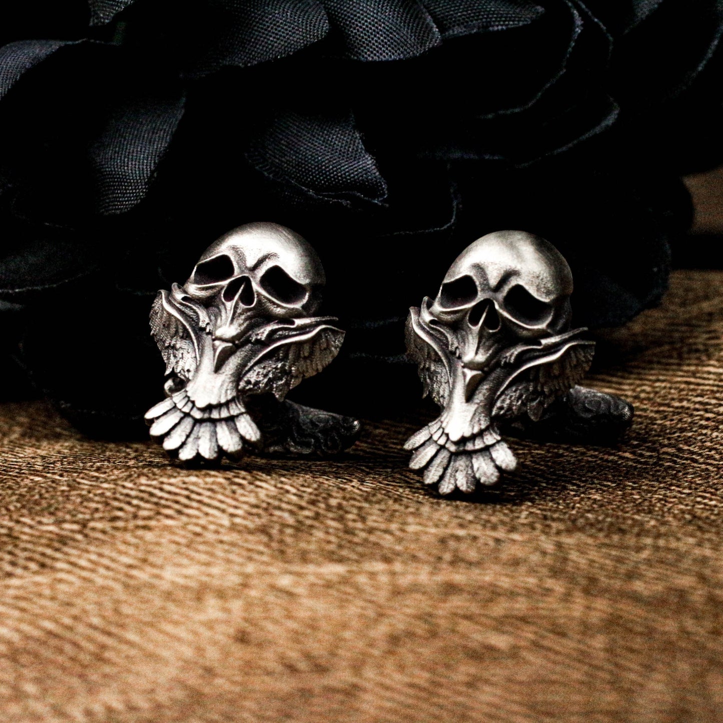 Owl Head Cufflinks - 925 Silver Handmade