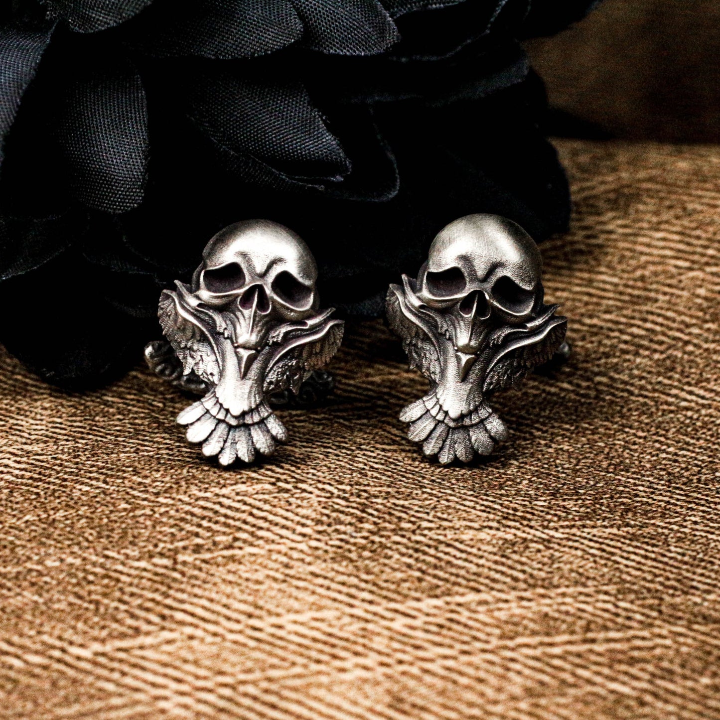 Owl Head Cufflinks - 925 Silver Handmade