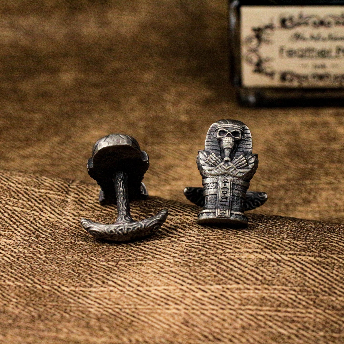 Mummy Skull Cufflinks - 925 Silver Handmade