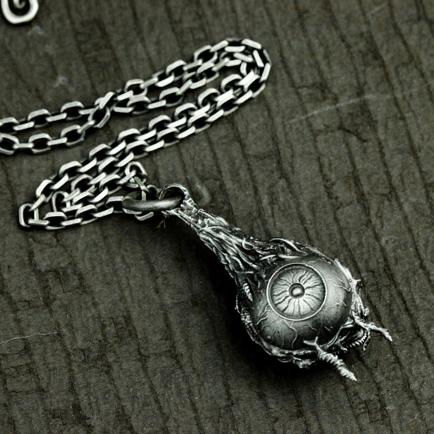 Bleeding Eyeball Pendant ¨C 925 Sterling Silver Handmade