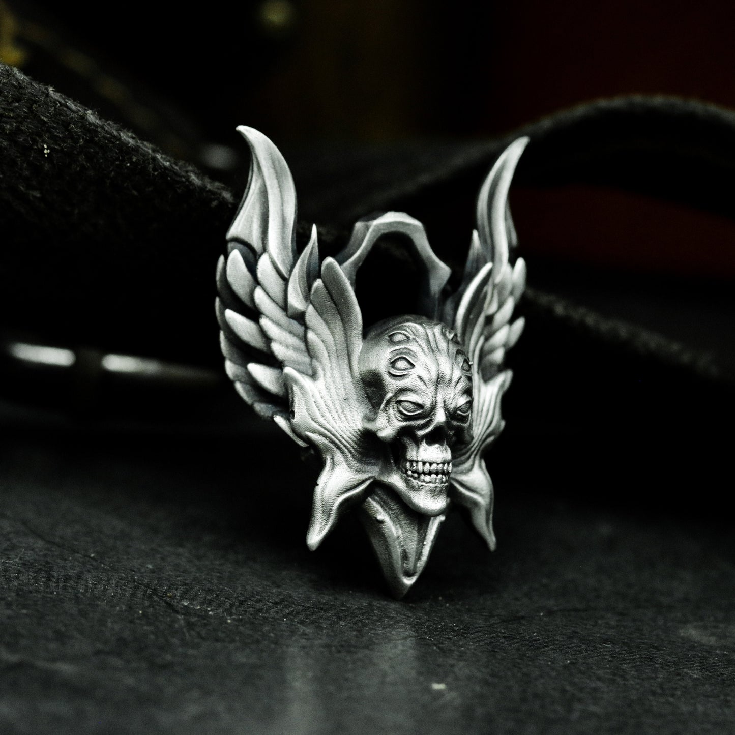 Winged God Pendant ¨C Handmade 925 Silver Beast Deity Necklace