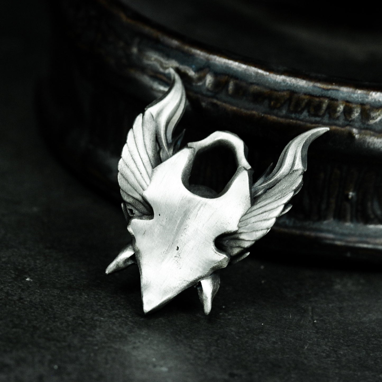 Winged God Pendant ¨C Handmade 925 Silver Beast Deity Necklace
