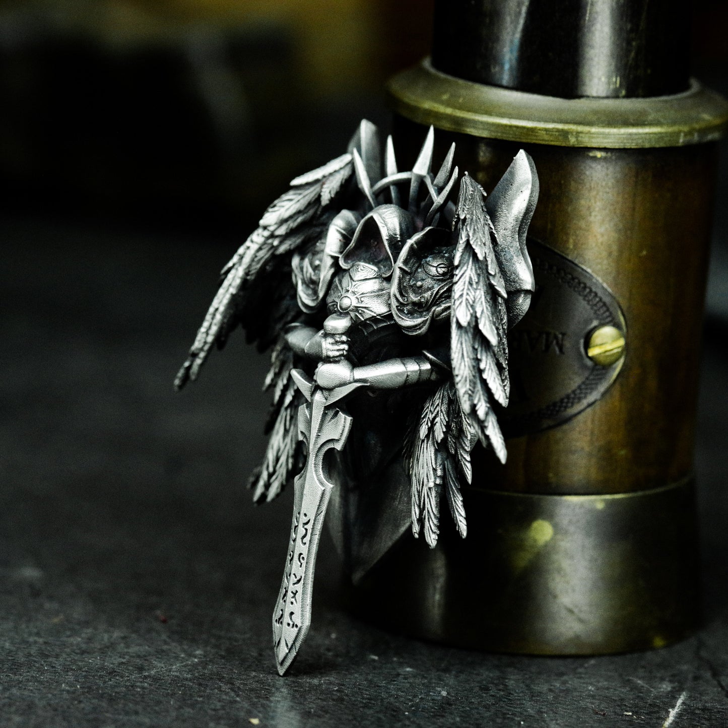 Angel Warrior Sword Pendant - 925 Sterling Silver Handmade