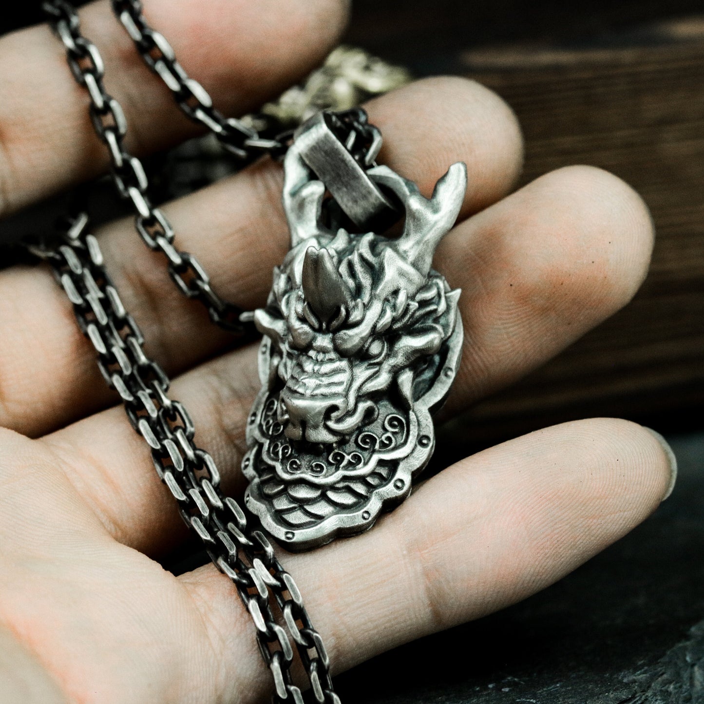 Azure Dragon Pendant ¨C 925 Sterling Silver Handmade