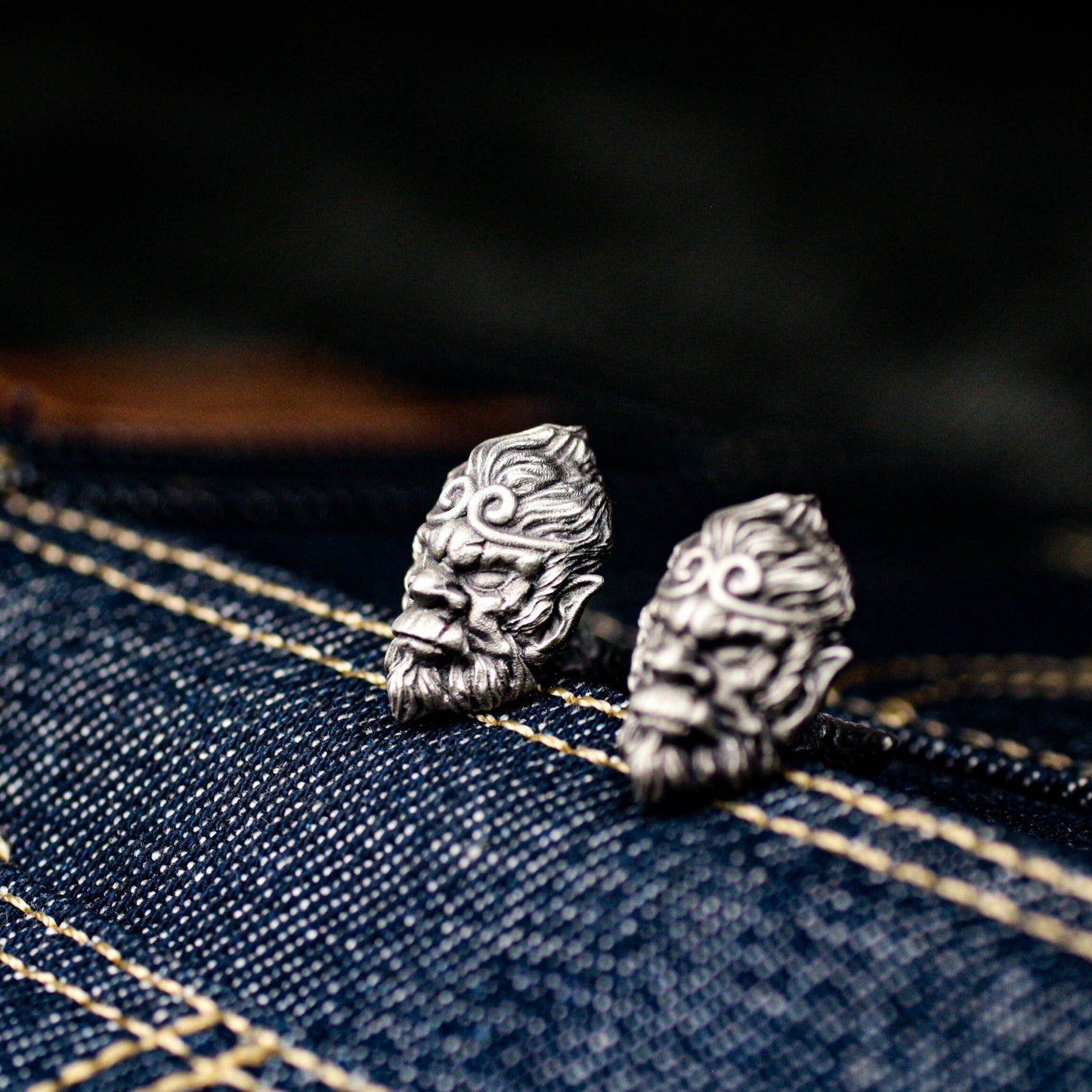 Monkey King Cufflinks - 925 Silver Handmade