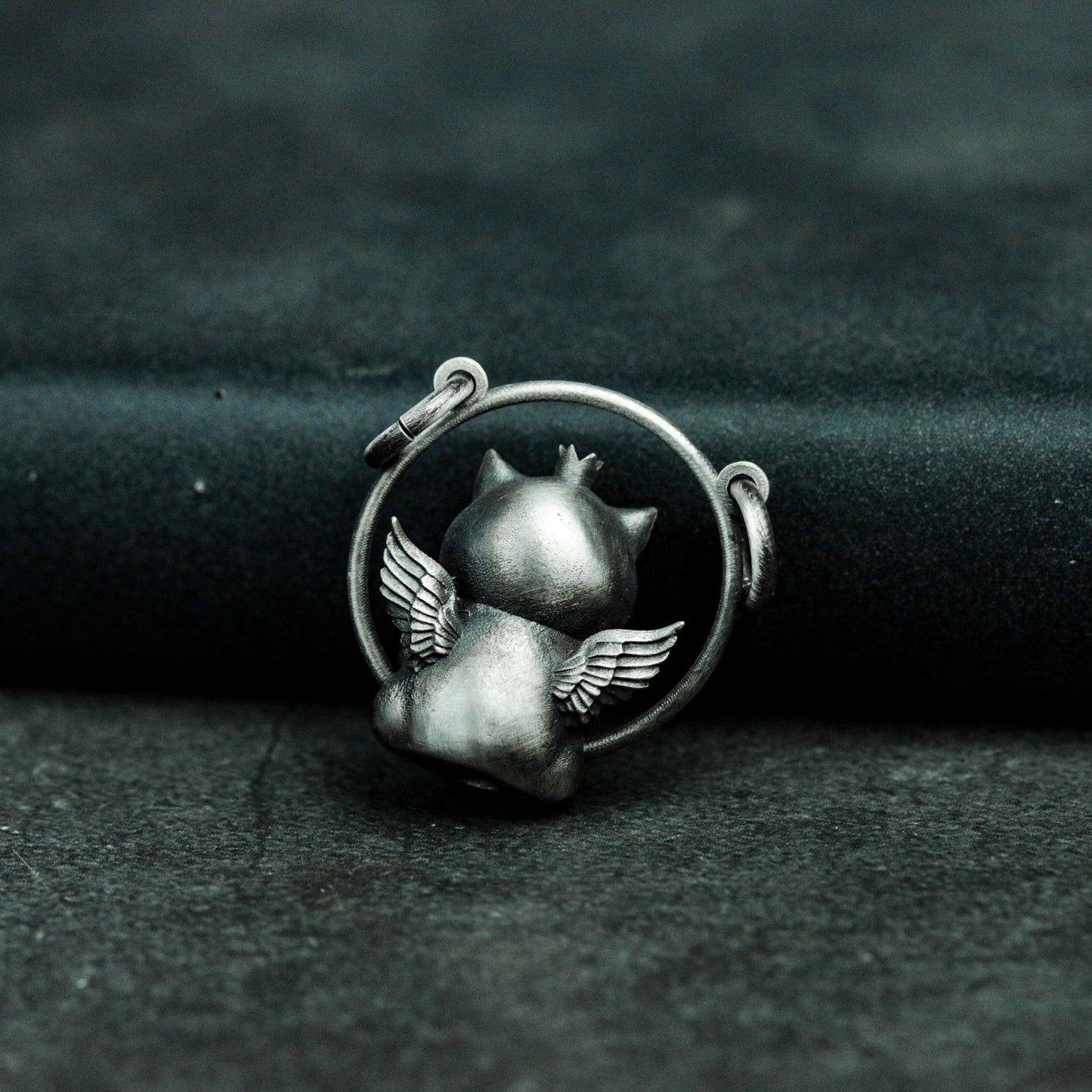 Winged Cat Pendant - 925 Silver Handmade Flying Guardian