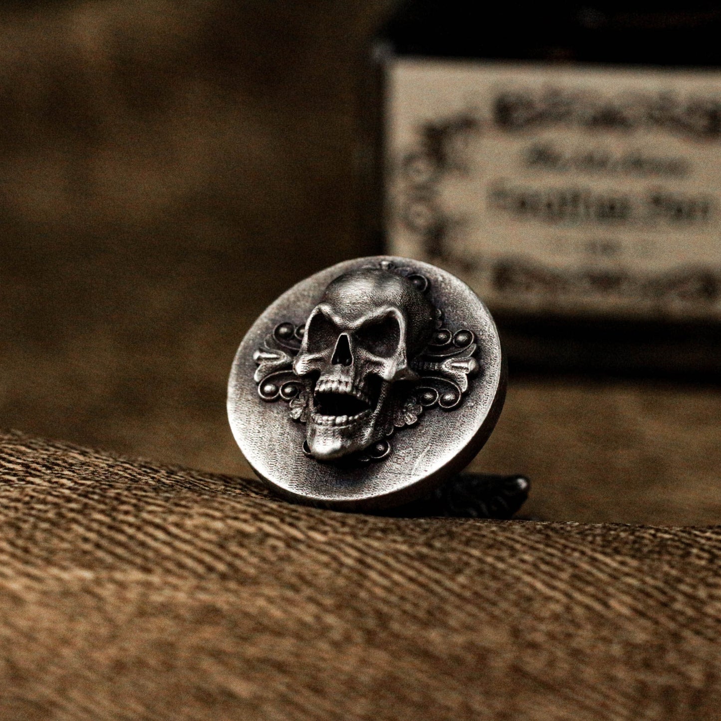 Skull Badge Cufflinks - 925 Silver Handmade