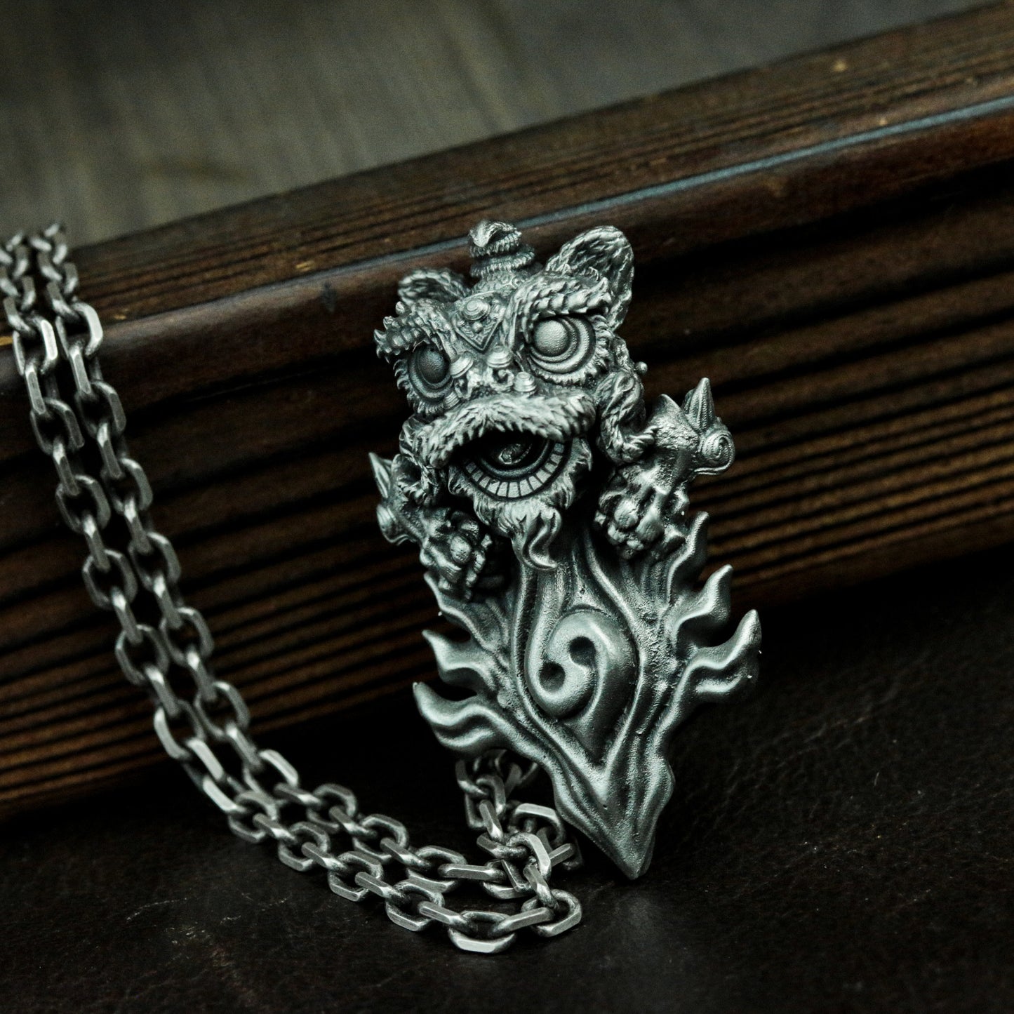 Twin Dragon Spirit Pendant ¨C 925 Sterling Silver Handmade