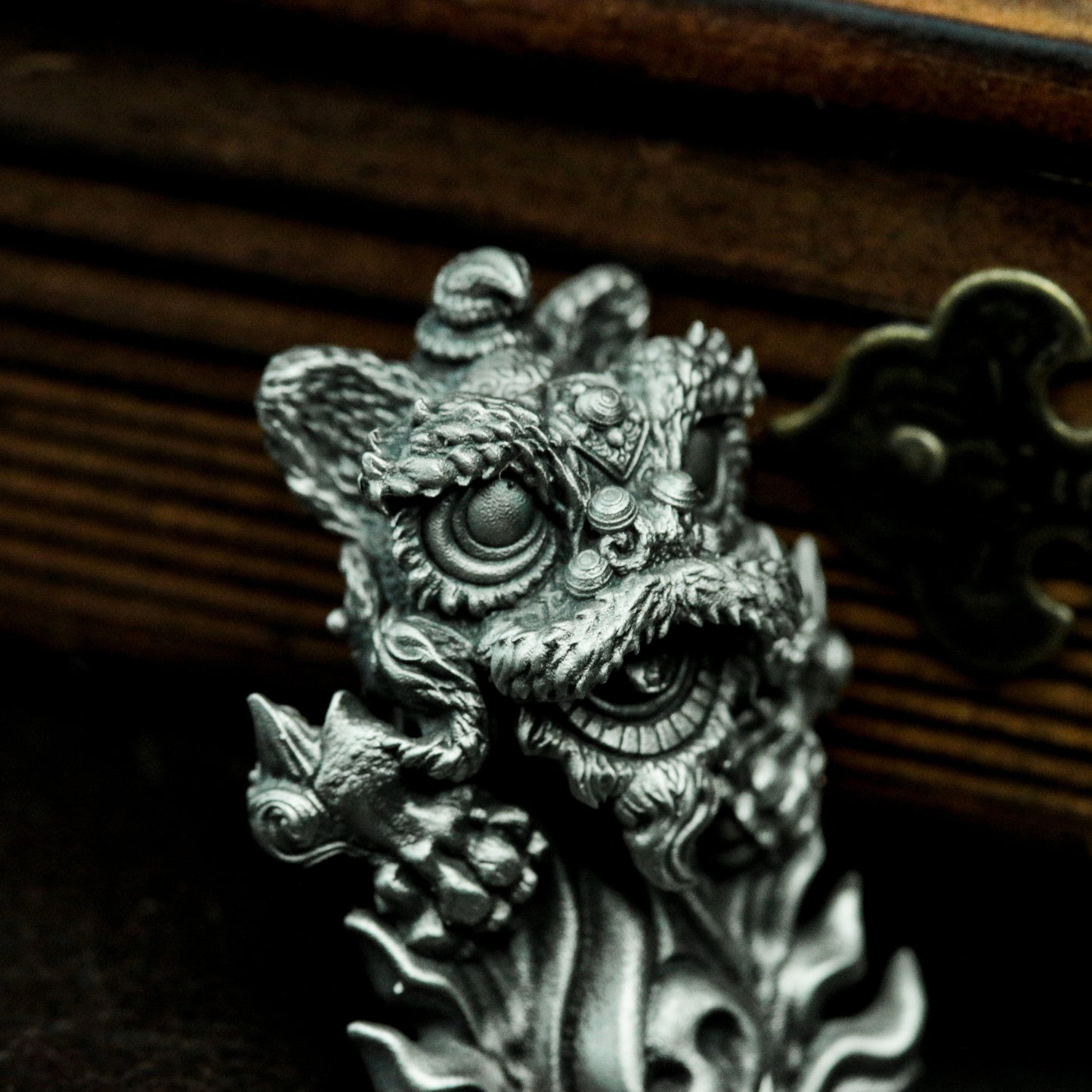 Twin Dragon Spirit Pendant ¨C 925 Sterling Silver Handmade