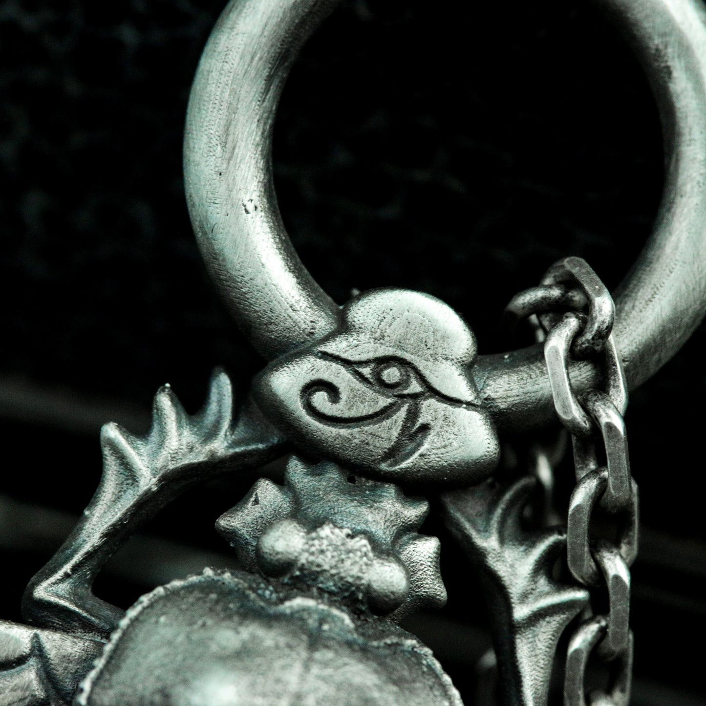 Winged Scarab Pendant with Mechanical Detail - 925 Sterling Silver Handmade
