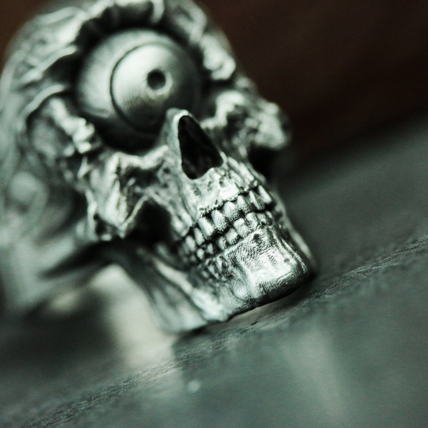 Cyclops Skull Ring - 925 Silver Handmade