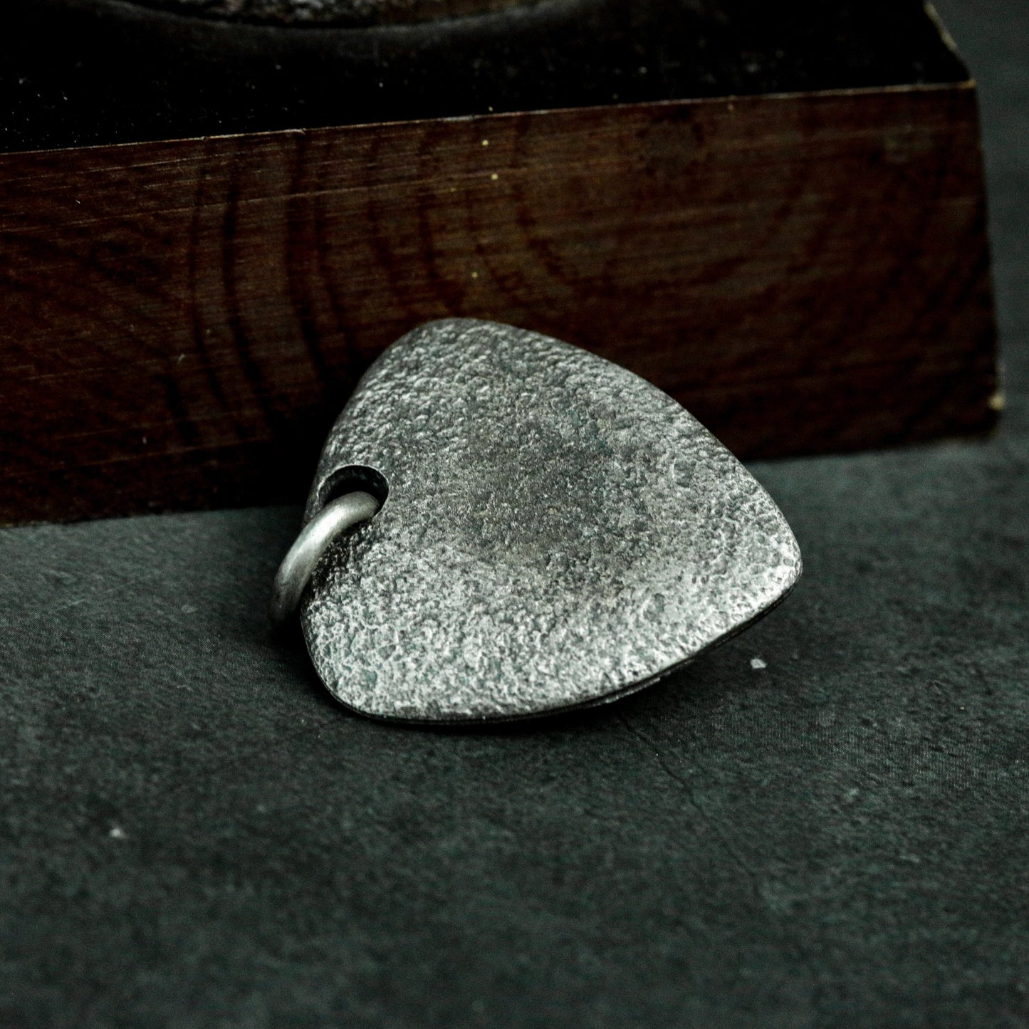 Hammered Pick Skull Pendant ¨C Handmade 925 Silver Rock Amulet Necklace