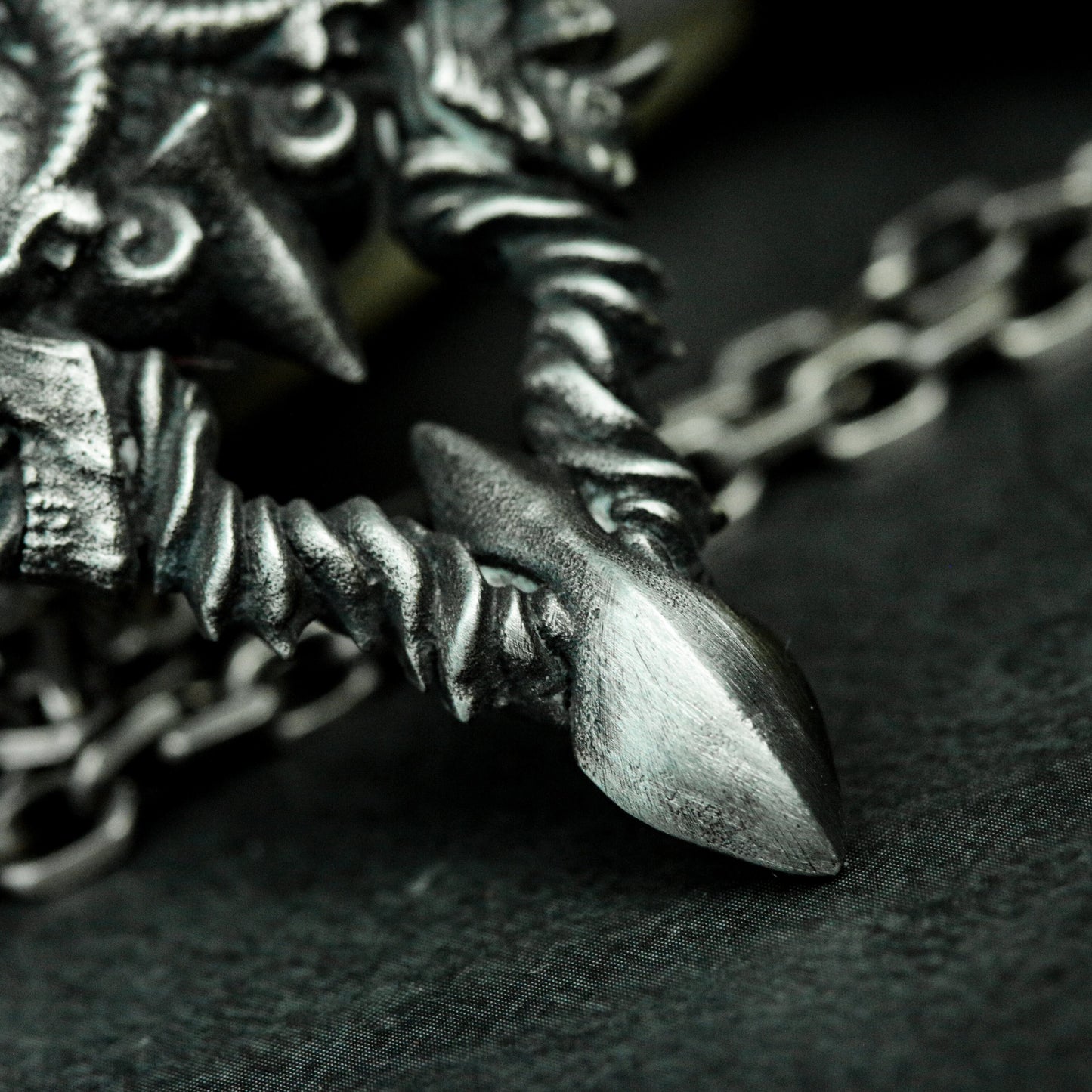 Double Horned Beast Pendant ¨C 925 Silver Handmade