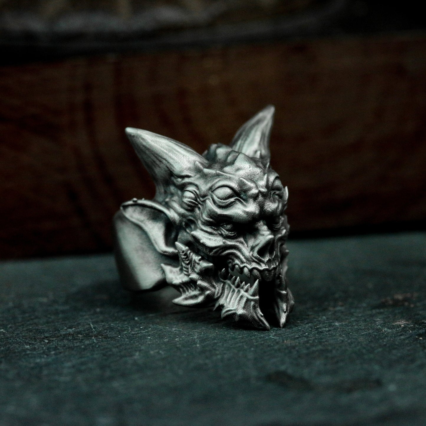 Demon Face Ring ¨C 925 Silver Handmade