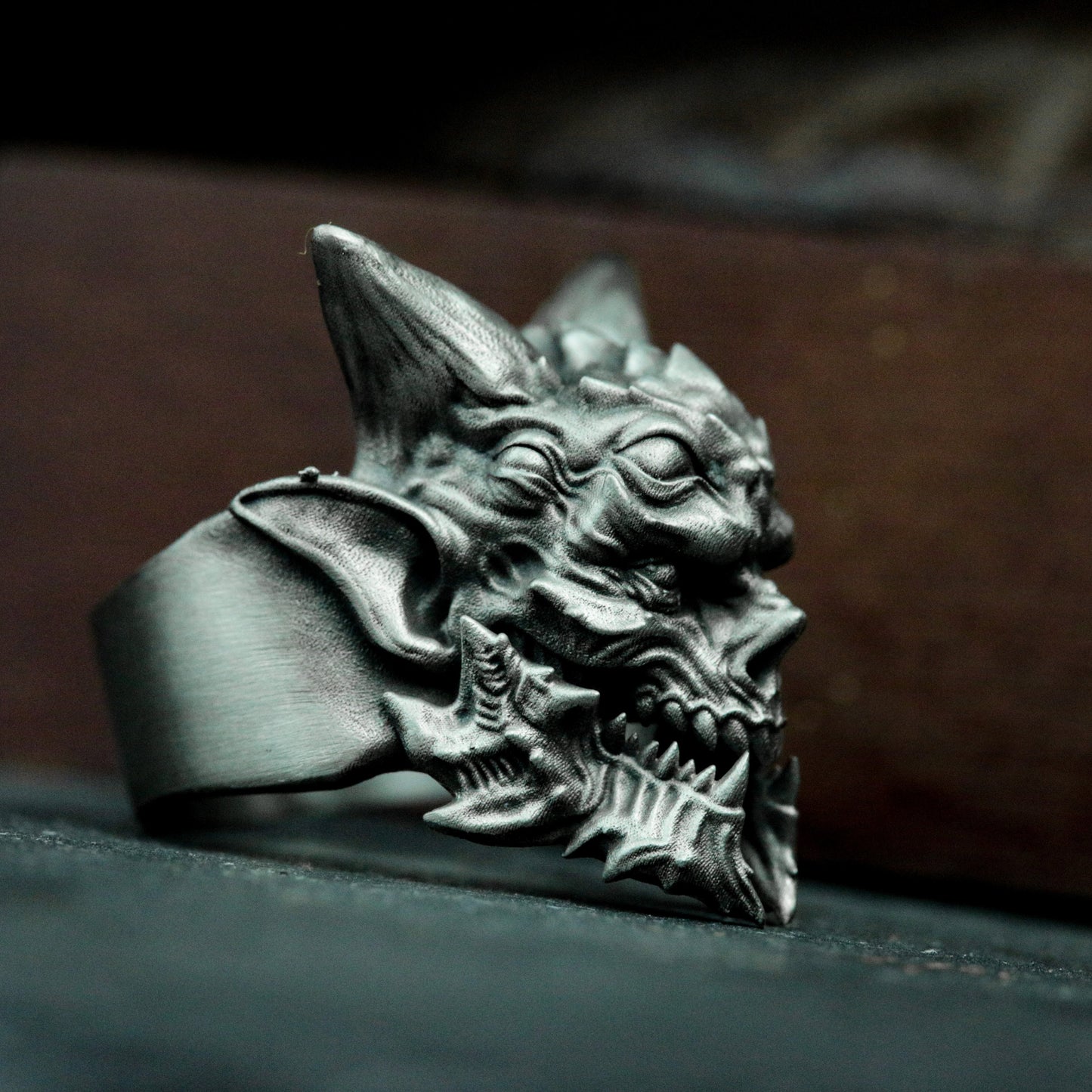 Demon Face Ring ¨C 925 Silver Handmade
