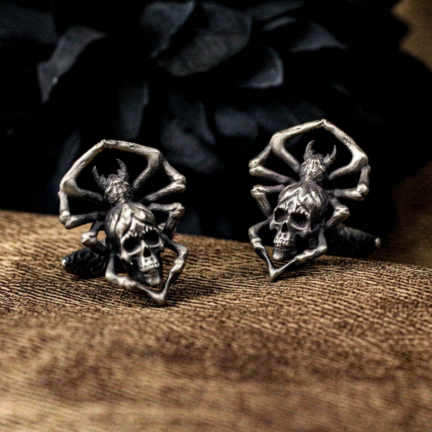 Skull Spider Cufflinks - 925 Silver Handmade