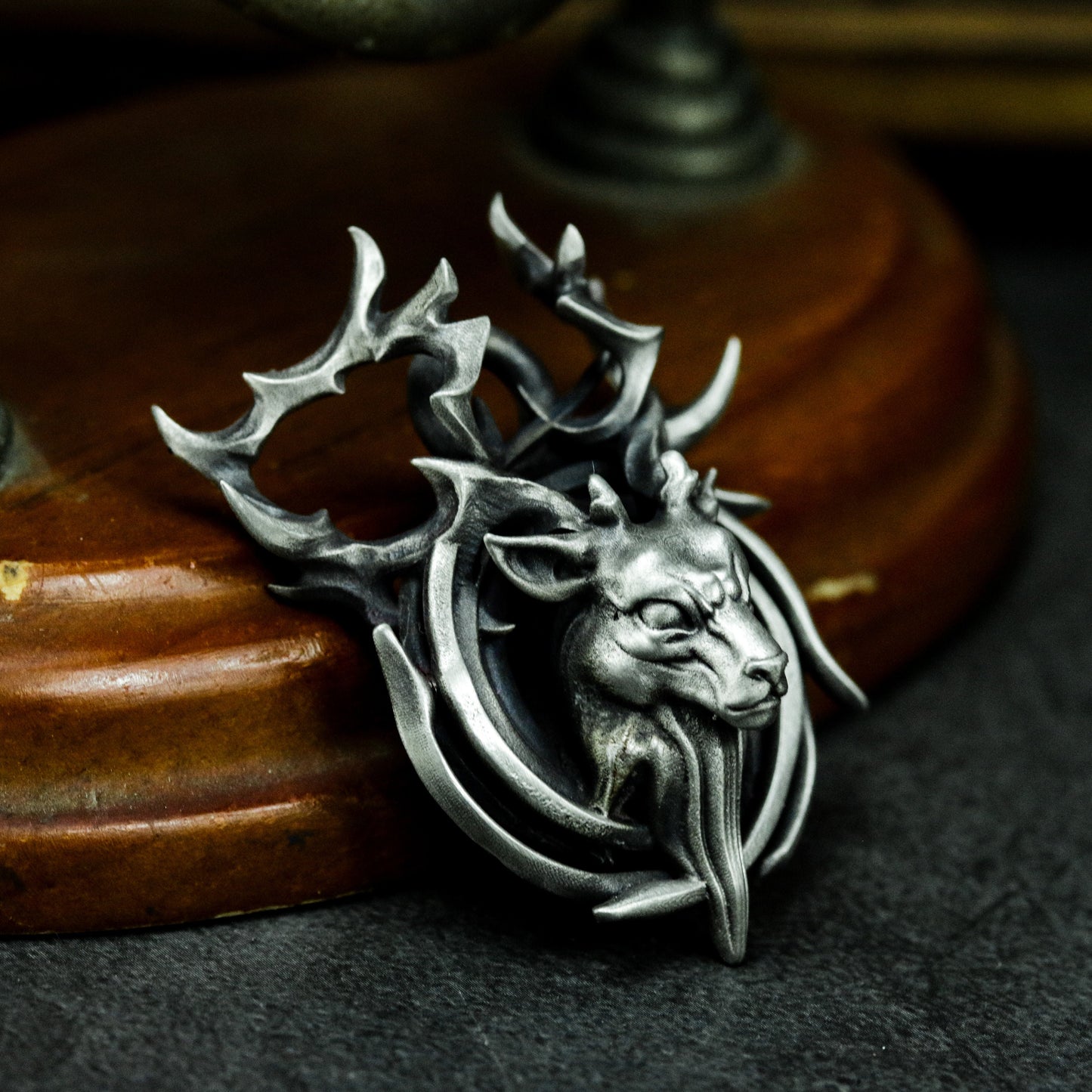 Stag Crown Pendant ¨C 925 Silver Handmade