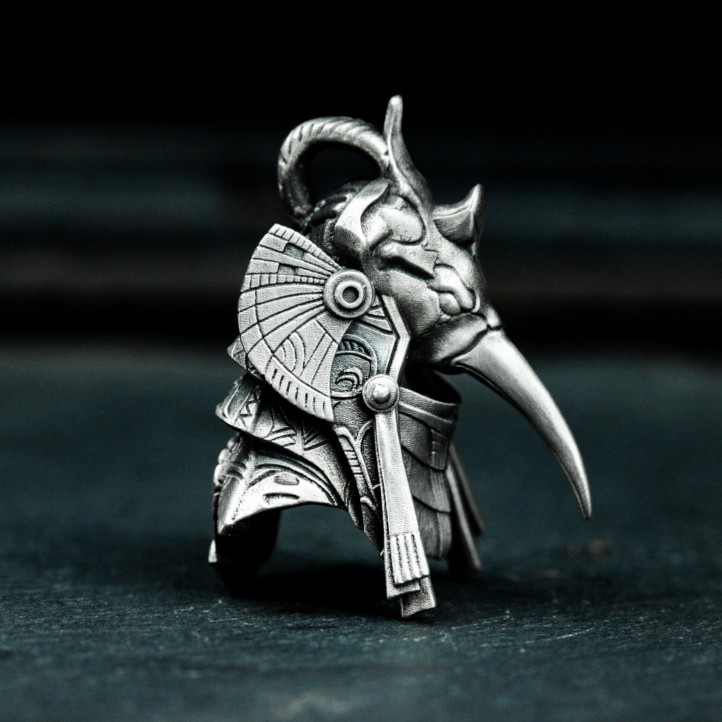 Thoth Ibis Pendant with Cybernetic Style - 925 Sterling Silver Handmade