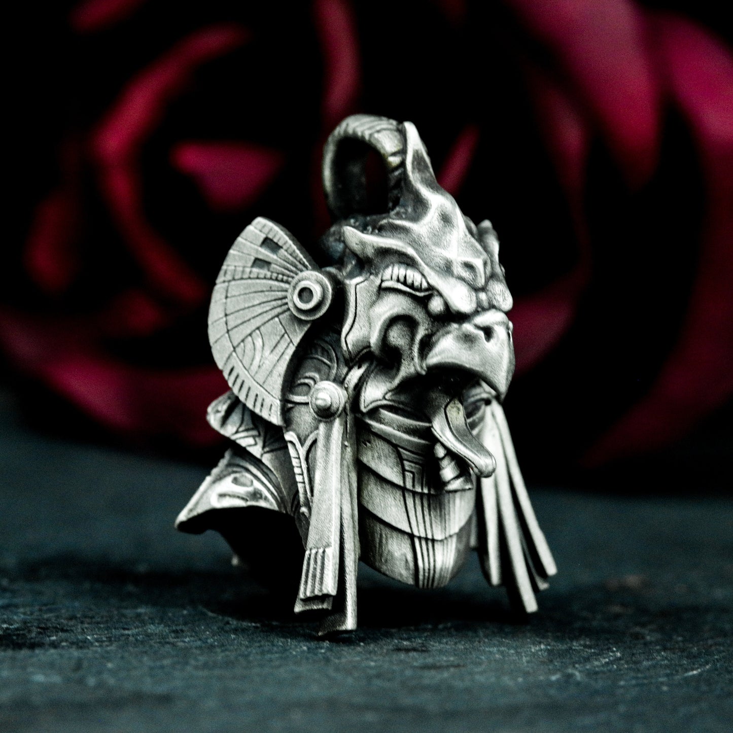 Horus Falcon Pendant with Armored Detail - 925 Sterling Silver Handmade