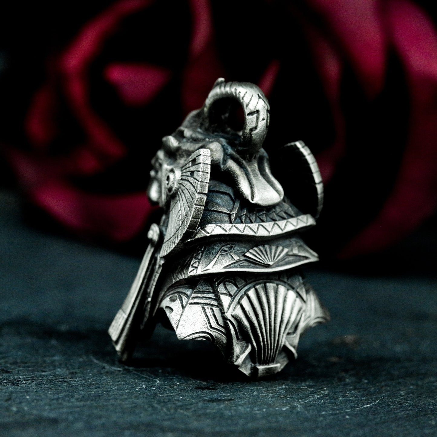 Horus Falcon Pendant with Armored Detail - 925 Sterling Silver Handmade
