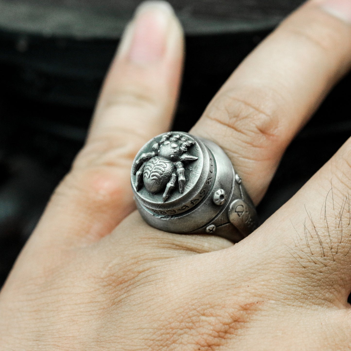Spider Ring ¨C Handmade 925 Silver Punk Arachnid Band
