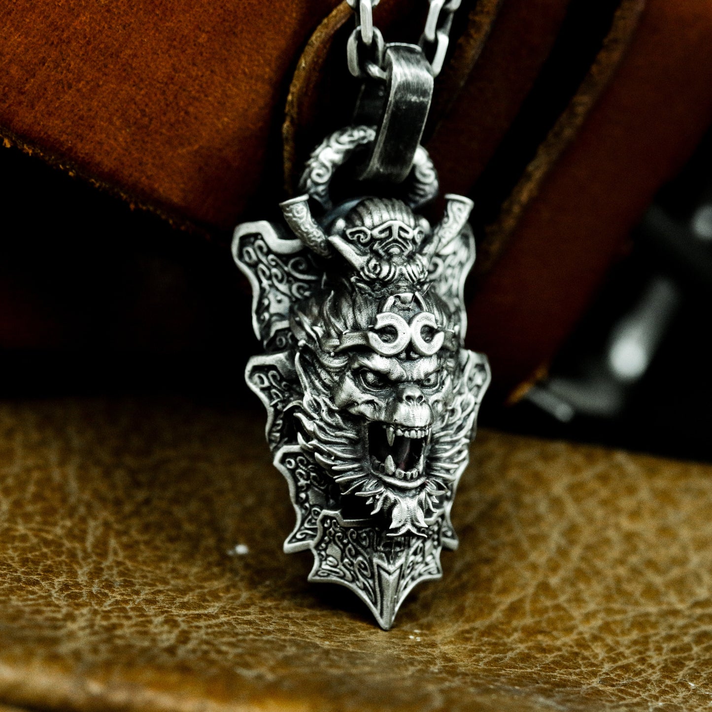 Monkey King Roar Pendant - Black Myth Edition - 925 Sterling Silver Handmade