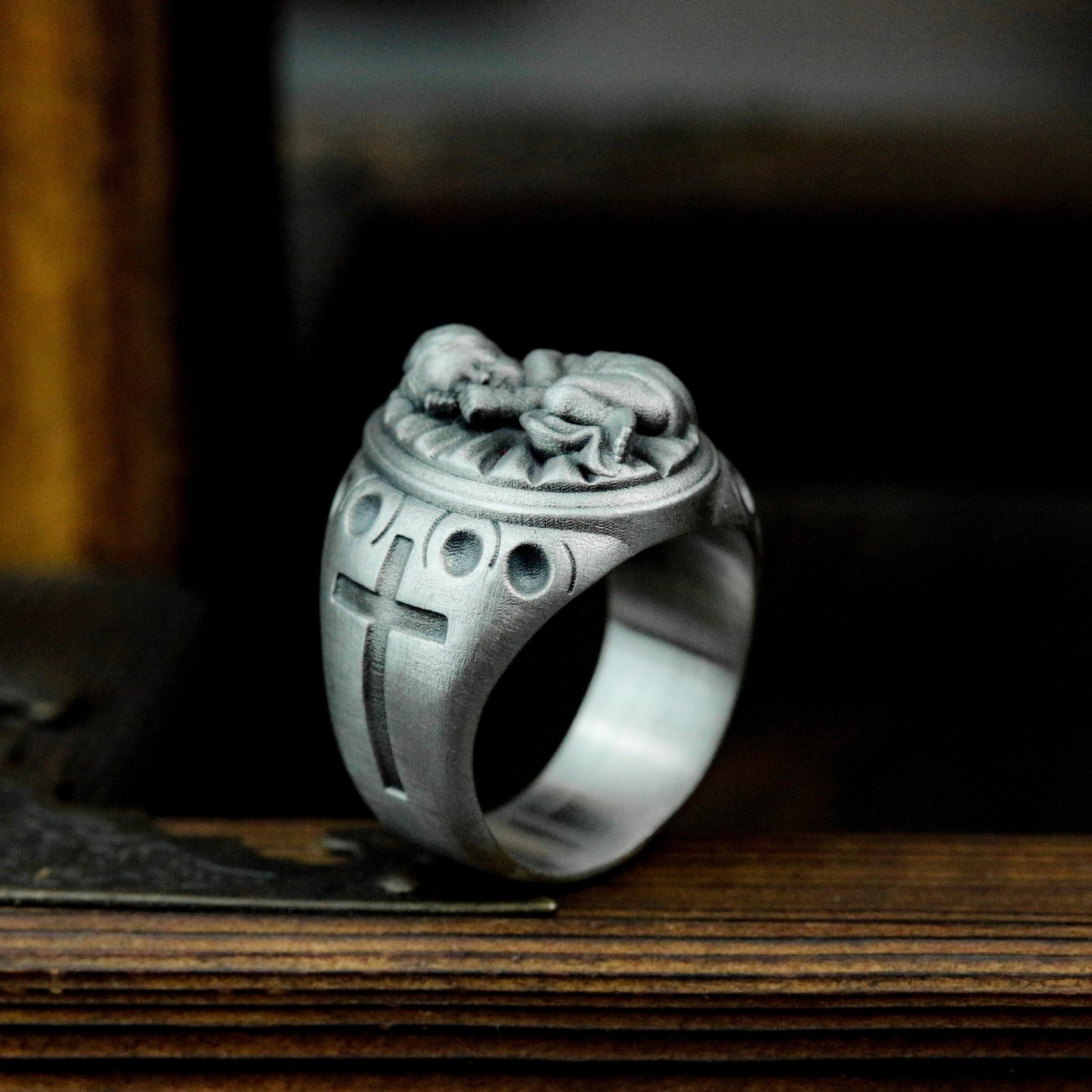 Infant Christ Ring ¨C Handmade 925 Silver Nativity Blessing Band