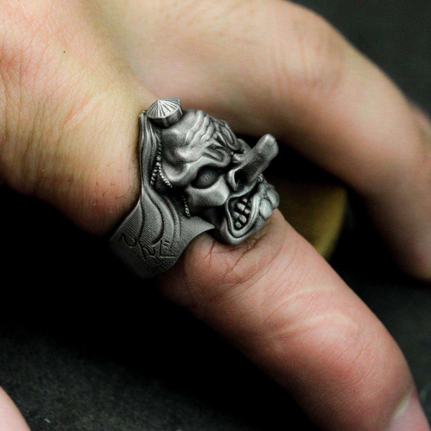 Tengu Ring ¨C Handmade 925 Silver Japanese Spirit Band