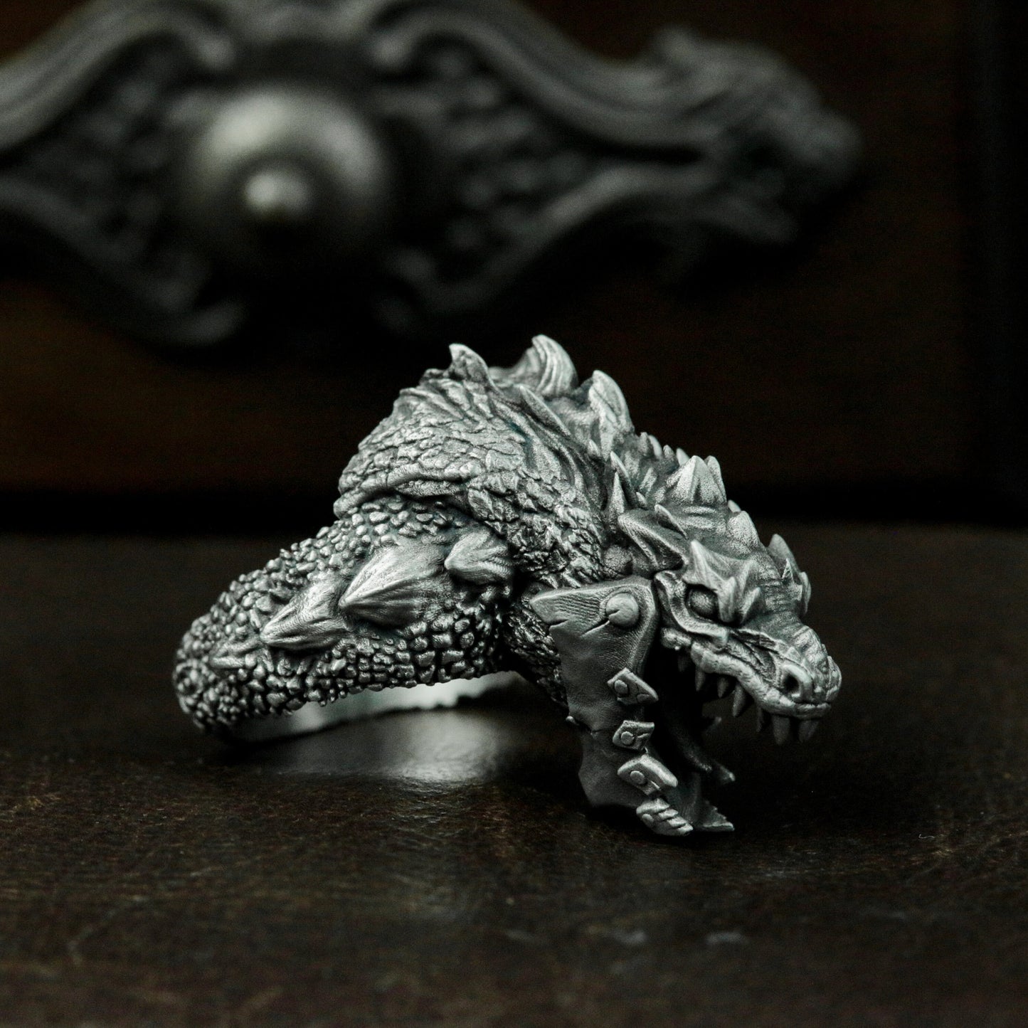 Tyrannosaurus Bone Ring - 925 Sterling Silver Handmade