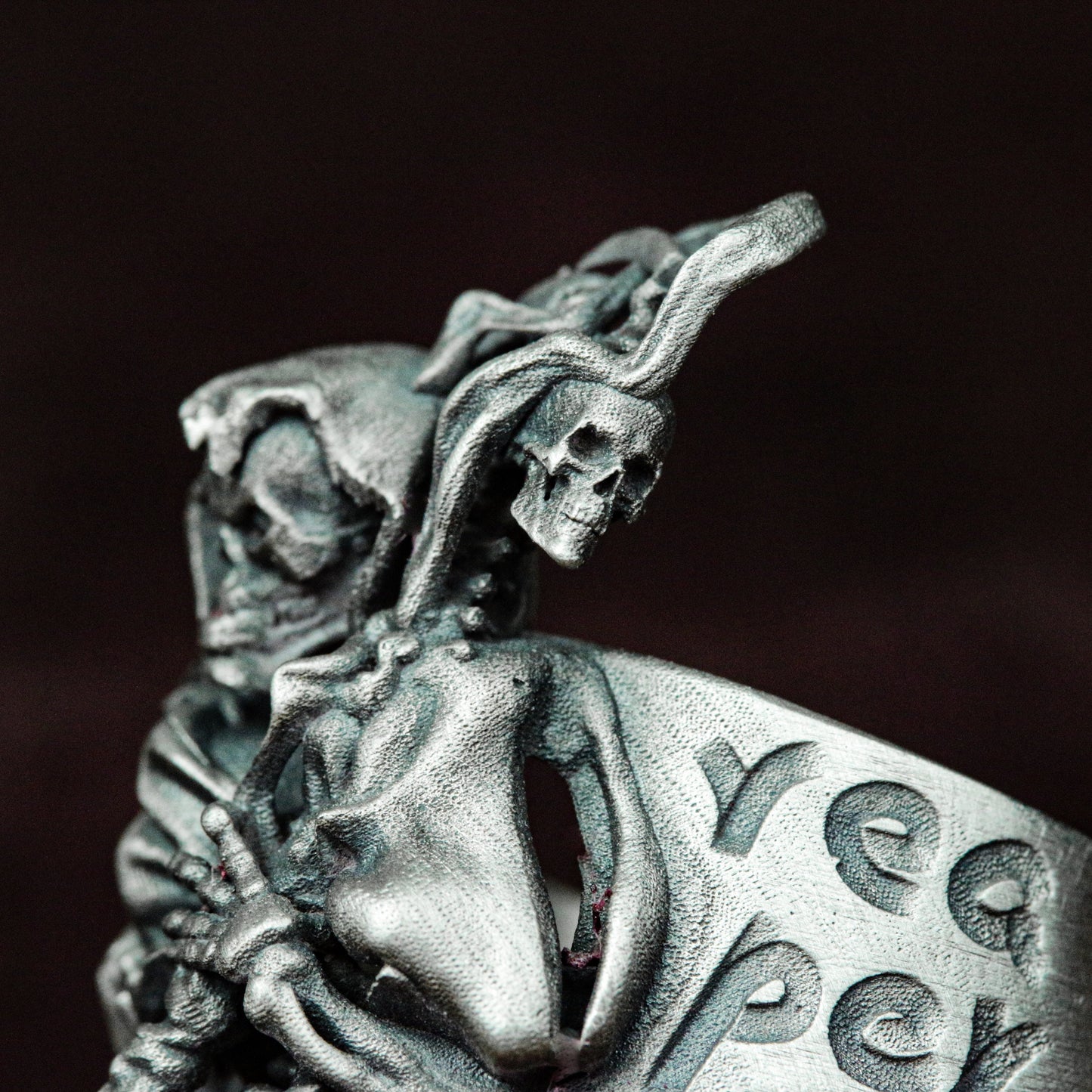 Death Knight Ring with Cloak and Blade ¨C 925 Sterling Silver Handmade