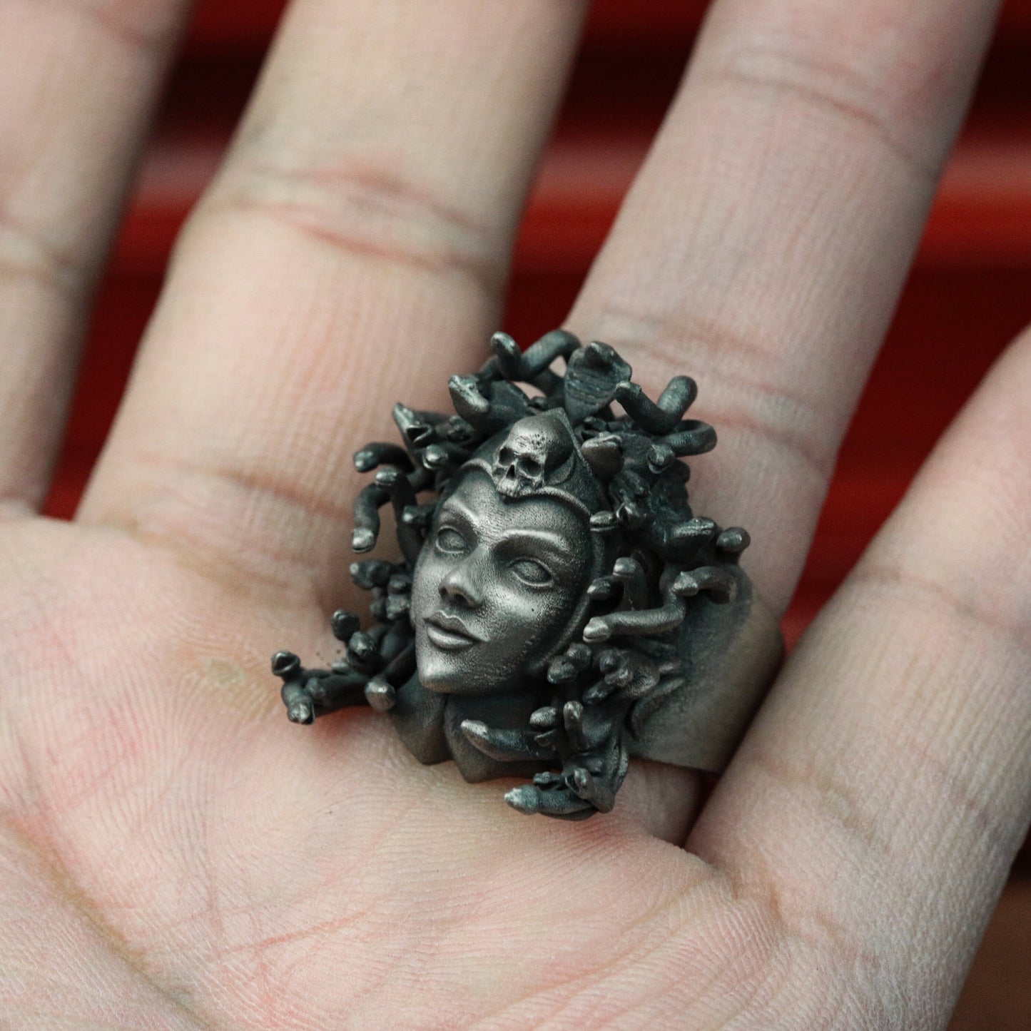 Medusa Snake Queen Ring - 925 Sterling Silver Handmade