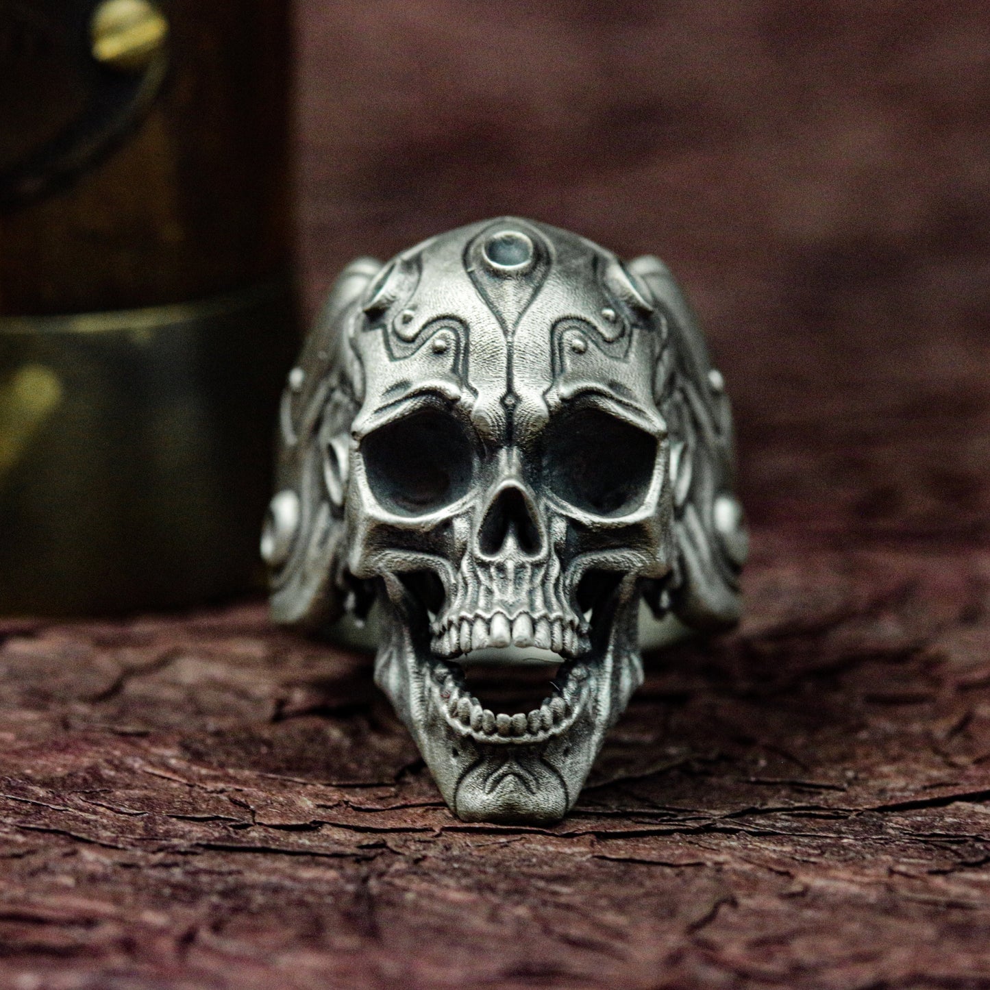 Doomsday Skull Survival Ring - 925 Sterling Silver Handmade