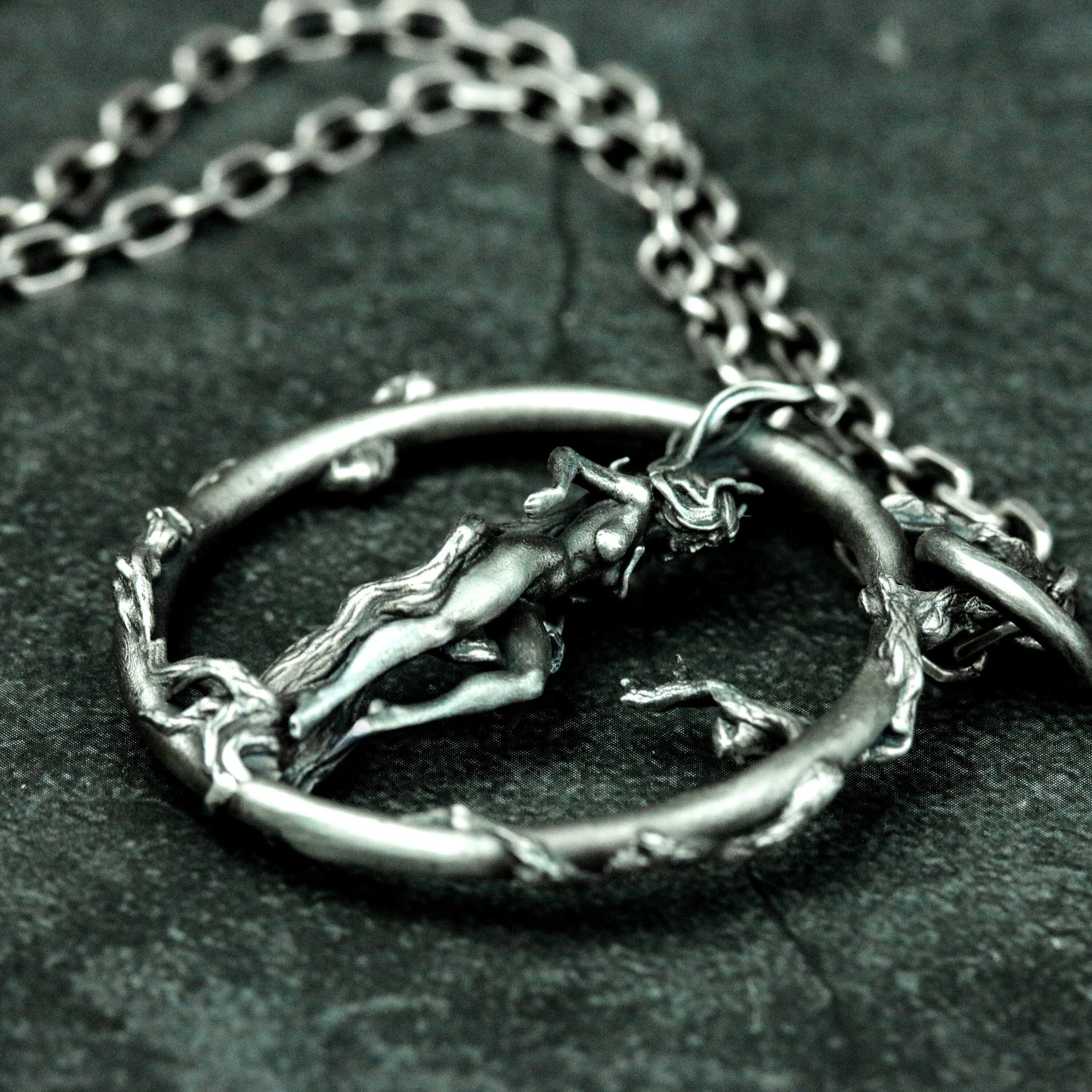 Bound Figure Pendant ¨C 925 Silver Handmade