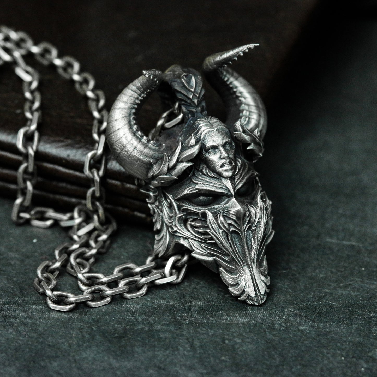 Horned Elder Pendant ¨C 925 Silver Handmade