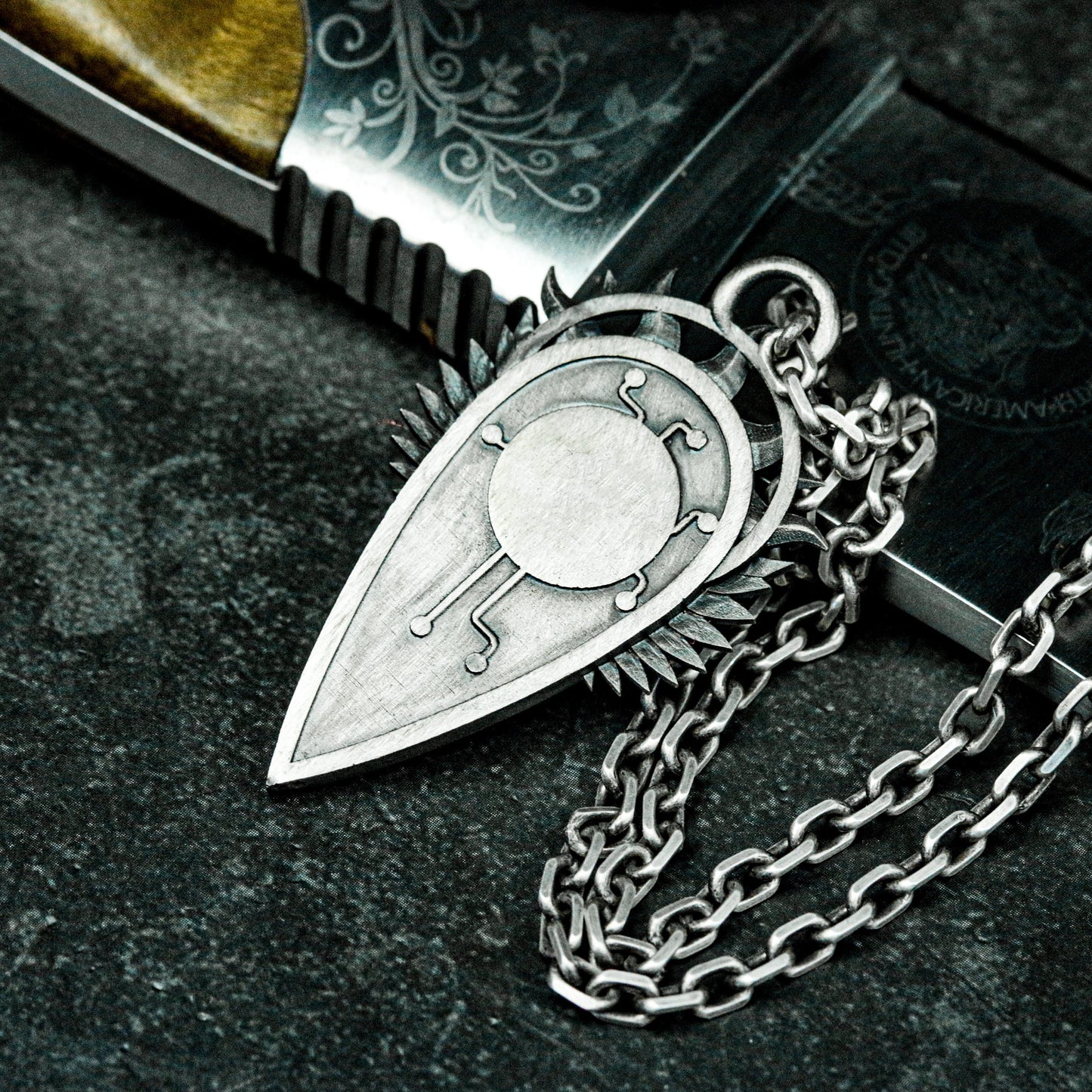 British Mourning Pendant - 925 Silver Handmade