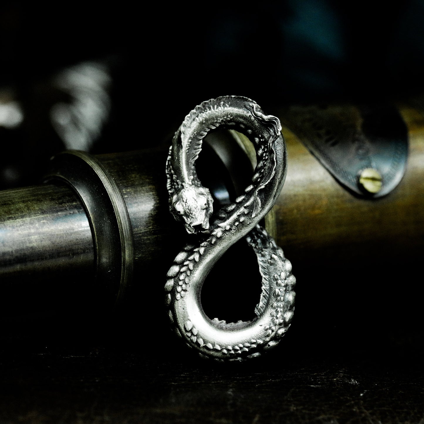 Ouroboros Snake Pendant ¨C 925 Silver Handmade