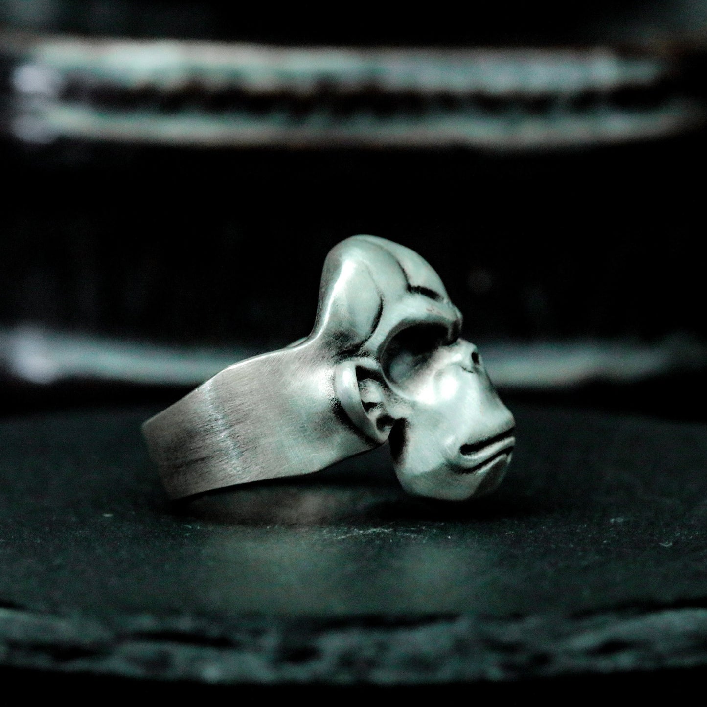 Gorilla Skull Ring - 925 Silver Handmade
