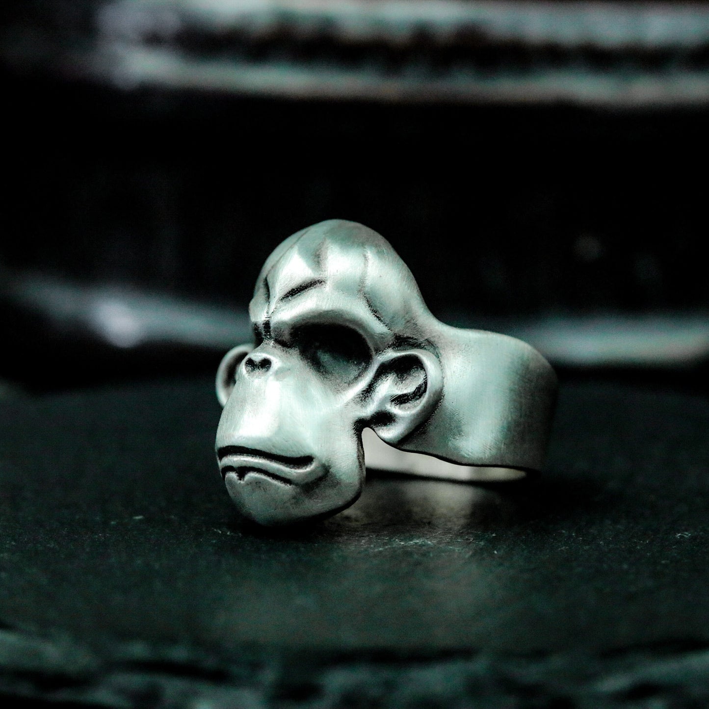 Gorilla Skull Ring - 925 Silver Handmade