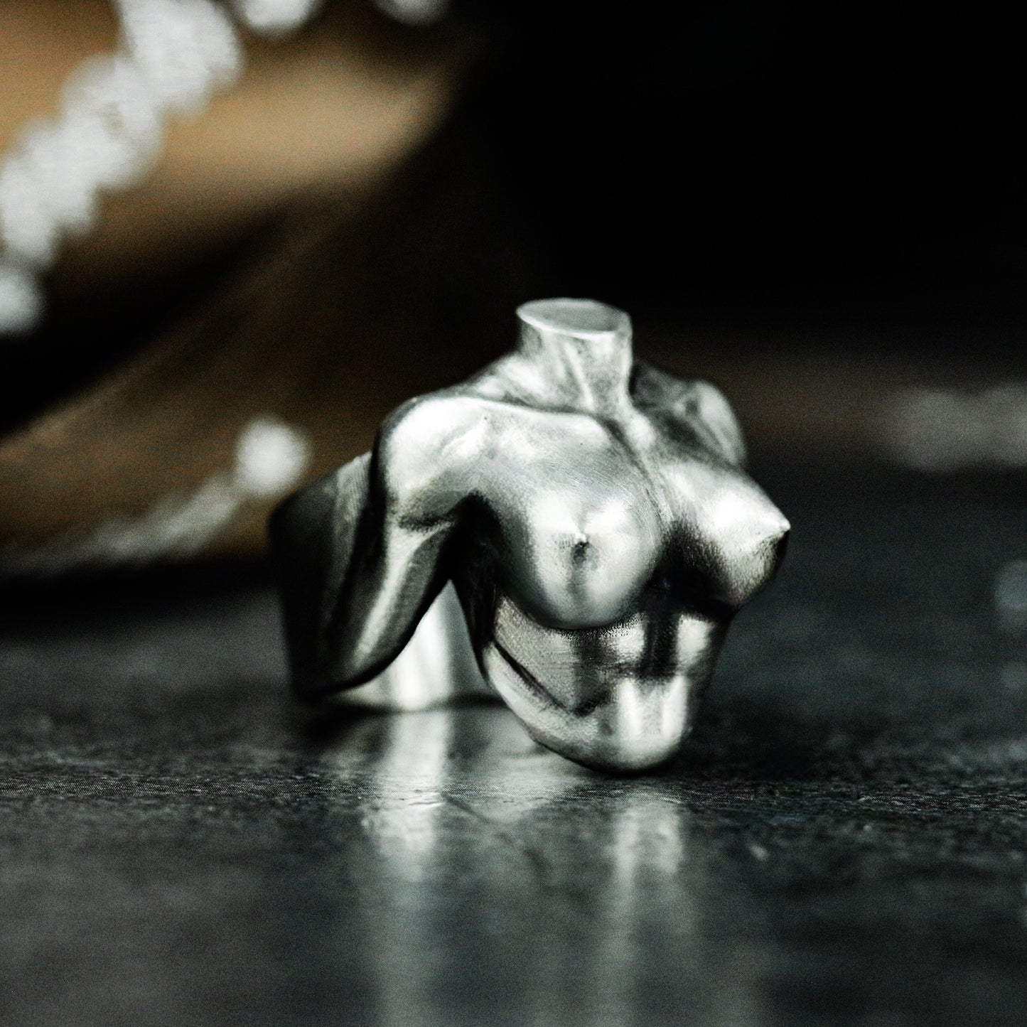 Nude Bodybuilder Ring - 925 Silver Handmade