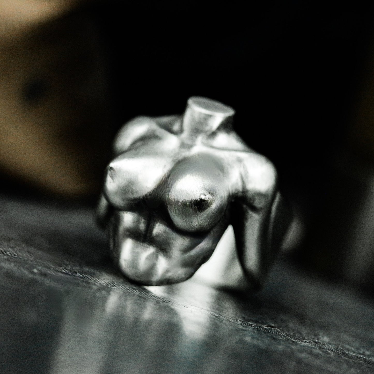 Nude Bodybuilder Ring - 925 Silver Handmade